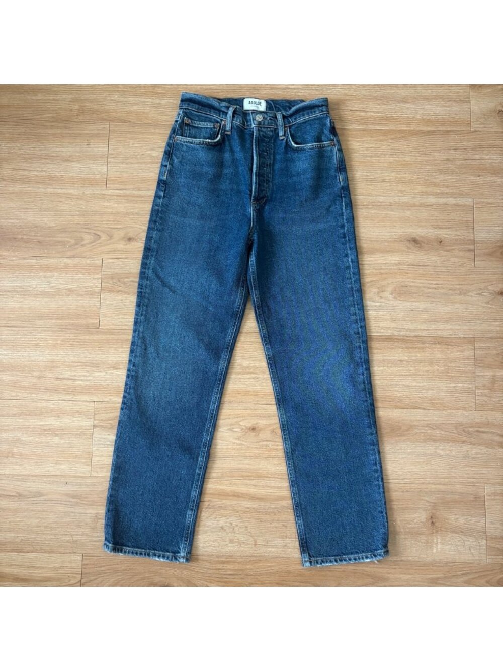 Agolde 90’s Pinch Waist HR Crop Straight Leg Denim Jeans Blue Women’s Sz 25